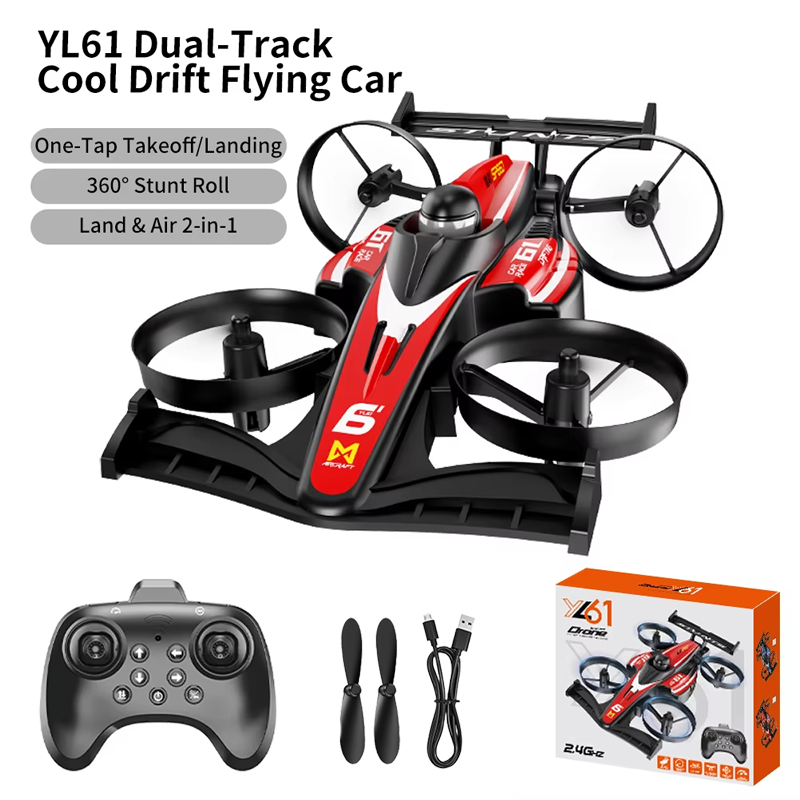 Drone Racing Gate - 2026年アップグレード版 YL61 デュアルユース RC フライングレースカー ワンキーテイクオフ