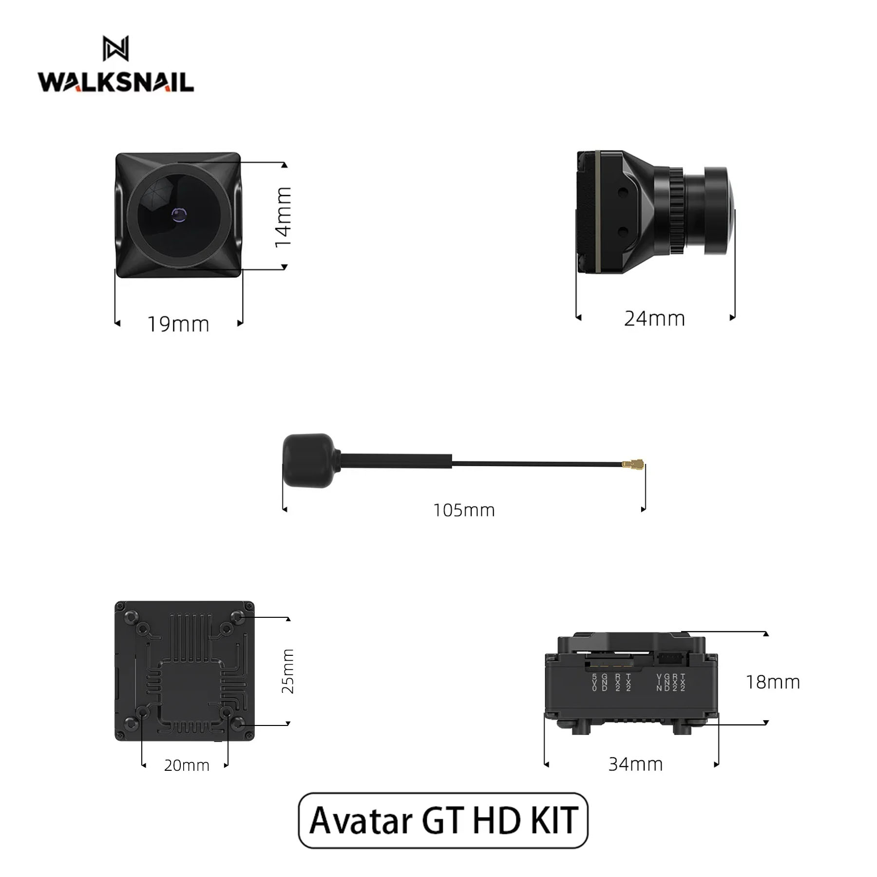 Walksnail アバター GT HD キット 2W VT - Drone Racing Antenna のレビューと価格