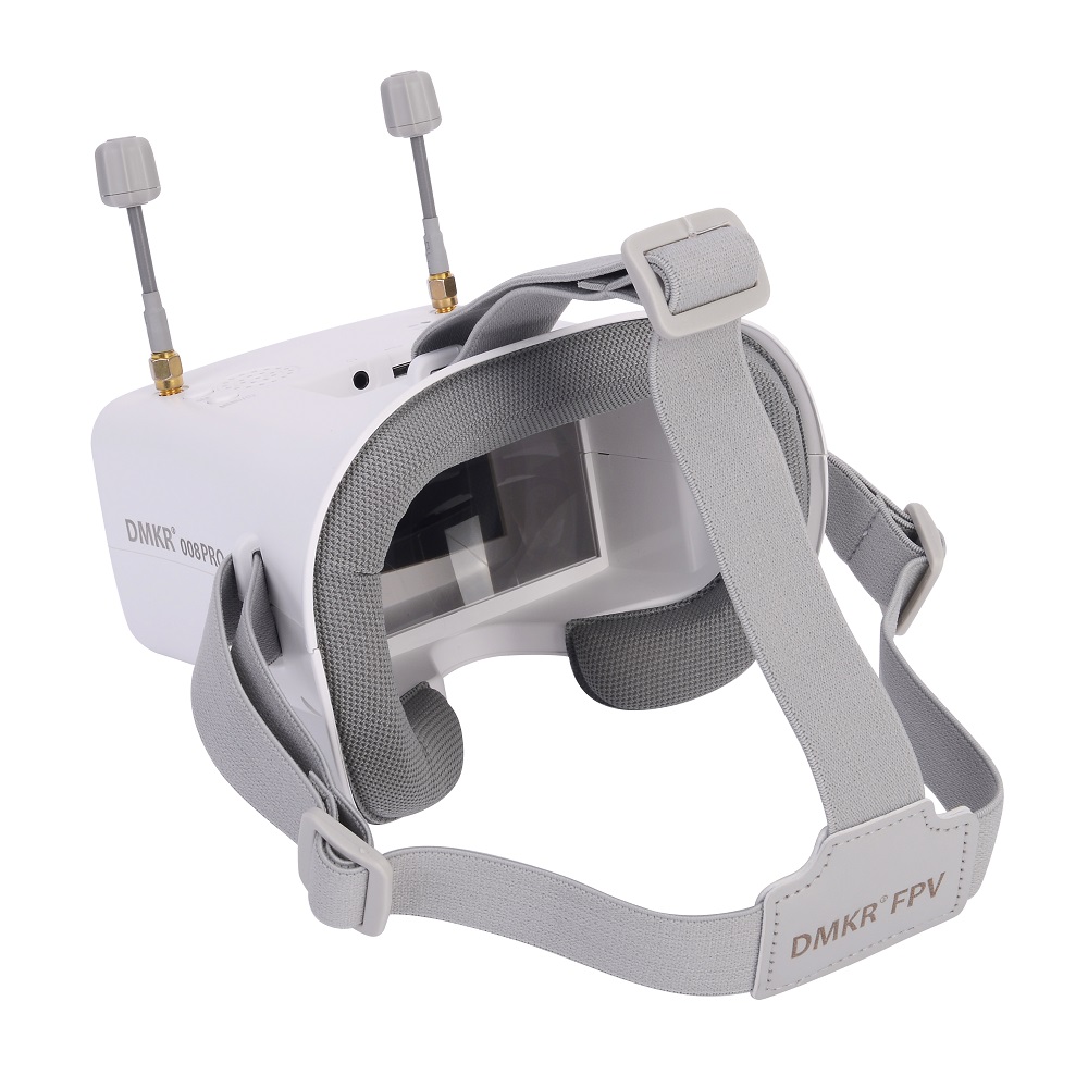オリジナル008D PROホワイトFPVゴーグル（DVR搭載 - Drone Racing Goggles のレビューと価格