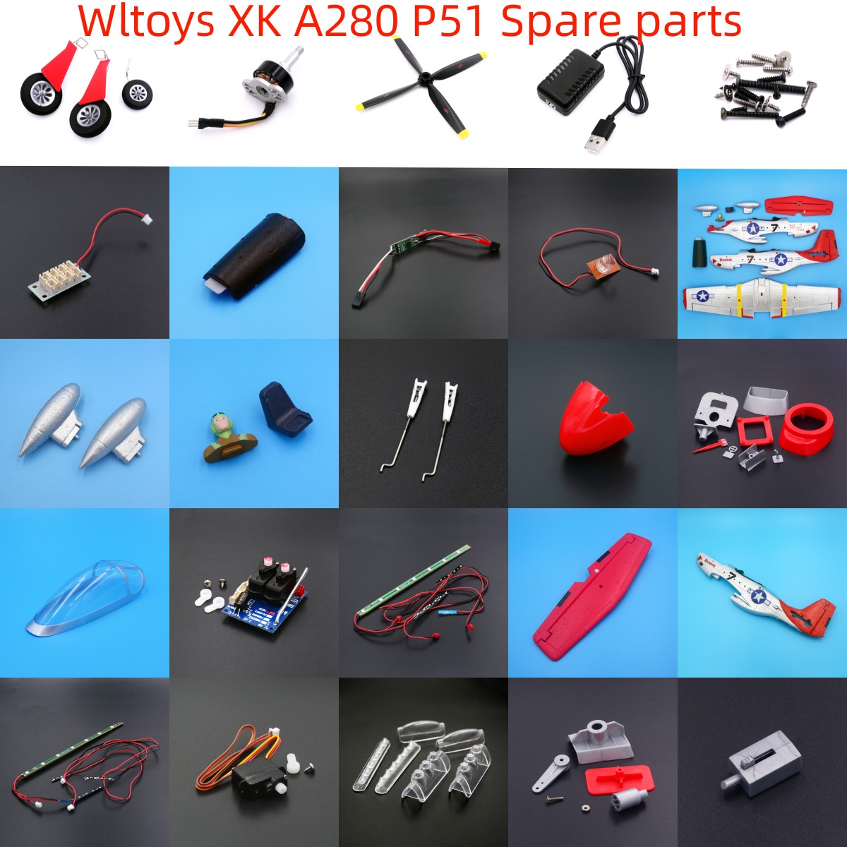Wltoys xk a280 p51 rc飛行機受信プレート - Drone Racing Flag のレビューと価格