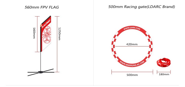 560mm FPVレーサーフラッグドローン クアッドホープ  - Drone Racing Gate のレビューと価格
