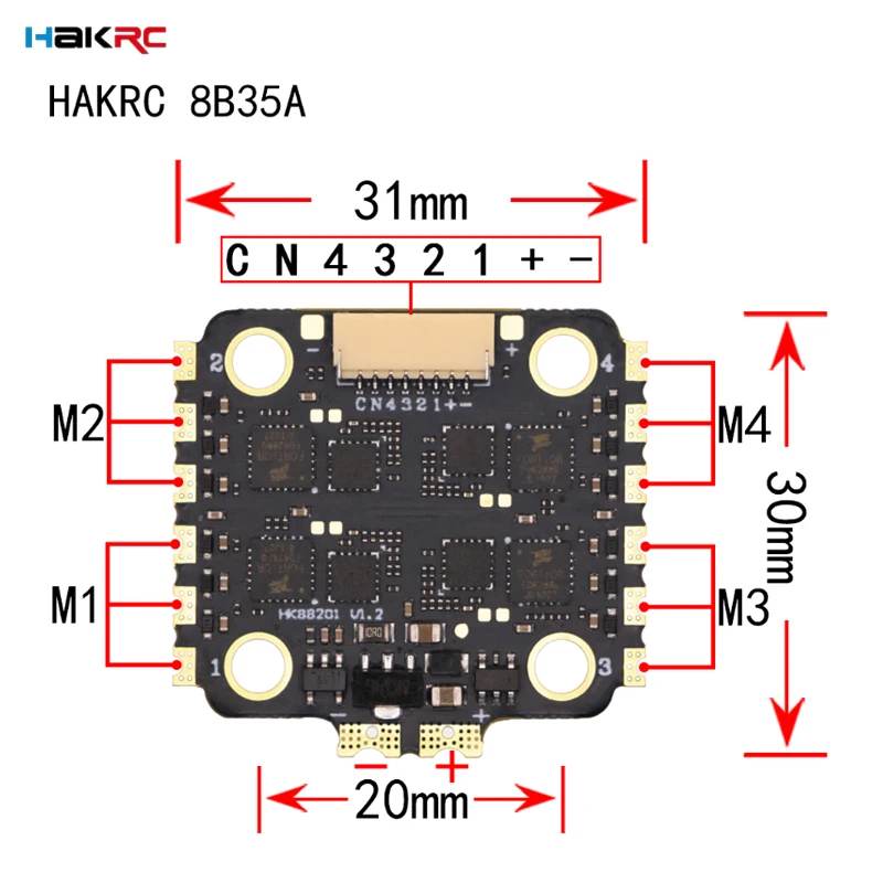 HAKRC F7220 V2 F7ミニフライトコントローラー - Drone Racing Flight Controller のレビューと価格
